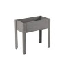 WELLFOR Rectangular Wood Outdoor Garden Bed Gray 16"x31" - 4 of 4