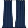 GoodGram 2 Pack Basic Solid Colored Semi Blackout Grommet Top Curtain Panels - 2 of 3