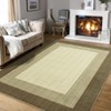Washable Modern Bordered Rug Non Slip Low Pile Rug Soft Throw Floor Cover Abstract Foldable Indoor Carpet for Living Room Bedroom Playroom Nursery - 3 of 4