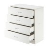 ORRD White 4-Drawer Chest, Particleboard with Triamine Finish, Built-in Outlets (2USB+2 Sockets) - 3 of 4