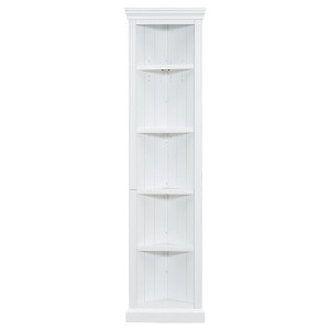 Vynxaria 83.4" Tall Corner Bookshelf - 5-Tier Modern Display Stand for Small Spaces - 1 of 4
