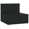 vidaXL Garden Middle Sofa Black PE rattan Medium Modular - 3 of 4
