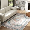 HOMCOM 4x6 Area Rug, Vintage Machine Washable Rug, Non-Slip Floor Carpet for Living Room, Bedroom, Dining Room, Home Office, Brown and Blue - 3 of 4