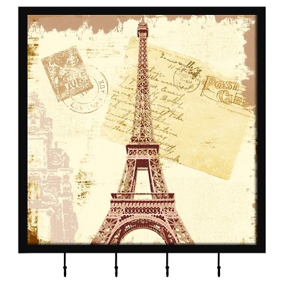 15.25" x 15.25"Paris Postcard II Single Picture Frame Black - PTM Images
