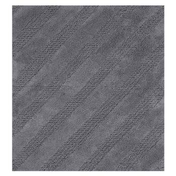 Unique Stripe Honeycomb Sculptured Bath Rug Is Made Soft Plush Cotton Is Super Soft The Touch Silver