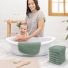 Baby Washcloths Muslin Cotton, Large 10”x10” by Comfy Cubs - 2 of 4