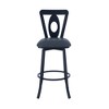 Lola Contemporary 30" Bar Height Barstool in Matte Finish with Faux Leather and Tall Back for Lumbar Support - 3 of 4