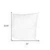 HomeRoots 22" White Cotton Throw Pillow Insert - 3 of 4