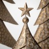 13.25"H, 18.25"H and 22"H Sullivans Gold Metal Tree Figurine - Set of 3, Christmas Decor, Gold - 2 of 3