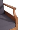 Aston Outdoor Mid-Century Modern Acacia Wood Sofa with Water-Resistant Cushions - Christopher Knight Home - 2 of 4