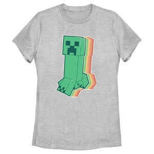 Women's Minecraft Colorful Creeper T-Shirt - 1 of 4