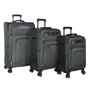 Dejuno Executive 3-Piece Spinner Luggage Set With USB Port - 1 of 4