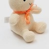 TopComfy Baby and Toddler Learning Toys Handmade Cotton Knitted Soft Bunny Plush Toy Soft Toys Soft Washable Long Ears For Kids, Beige, 17"*11"*2" - 4 of 4