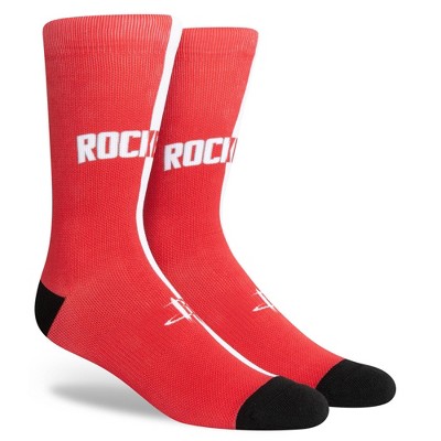 NBA Houston Rockets Split Crew Socks - L