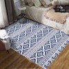 Washable Modern Stripe Rugs for Living Room Non Slip Indoor Thin Ultra Soft Carpet Abstract Low Pile Lightweight Area Rugs Room Decor - 2 of 4