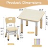 2025 New Height Adjustable Toddler Table and 2 Chairs Set, Kids Table and Chairs Set, Non-Slip Legs, Kids Activity Table for Home, Nursery - 2 of 4