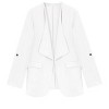 Coolmee Women's Fall Casual Blazers Roll Up Long Sleeve Lapel Open Front Work Blazer Jackets with Pockets - 3 of 4