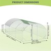 Chicken Coop, Chicken Run - Large Metal Walk-in Dome Cage with 4 Corner Reinforcement, Pet Playpen for 15-21 Chickens, Hens, Ducks, Rabbits (Silver) - 3 of 4