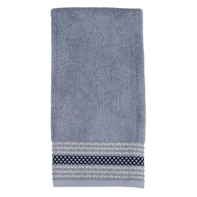 Cubes Collection Heathered Hand Towel 16in x 26in Gray by Saturday Knight Ltd