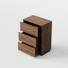 Luck Live  3-drawer dressing table wooden bedside table for bedroom stackable storage cabinet for office - 4 of 4