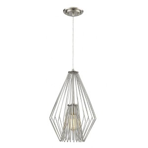 Quintus 12.25" Steel Geometric Pendant Light - Dimmable, 1 Bulb, Dry Rated, Modern Design - 1 of 1