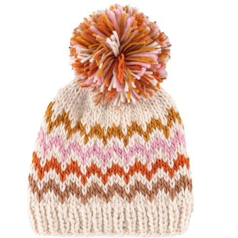 Shiraleah Knit Pick-a-pom Knit Beanie Hat With Interchangeable Poms : Target