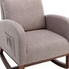 Kumasinova Modern Nursery Chair Accent Rocking Chair with Side Pockets,High-Resiliencce Foam Gliding Armchair with 300lbs Capacity - 4 of 4