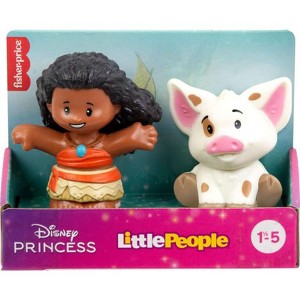 Fisher-Price Little People Disney Princess Moana & Pua Figure Set - 1 of 3