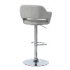Monarch Specialties Bar Stool Swivel Bar Height Adjustable Metal Fabric Grey Chrome Contemporary Modern - 2 of 4