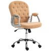 Home Office Chair, Button Tufted Desk Chair with Padded Armrests, Adjustable Height and Swivel Wheels - 3 of 4