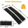 Coucheta 5/6/7 FT Portable Wheelchair Ramp, 600LB Capacity with Transition Plate, Non-Skid Surface & Reflective Strips for Home, Stairs, Vehicles - 3 of 4
