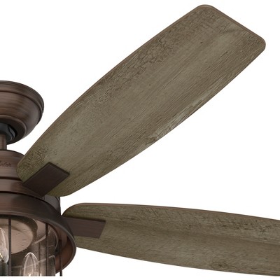 52" Weathered Copper Ceiling Fan with Light and Remote