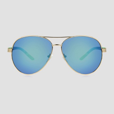Women's Aviator Sunglasses with Mirrored Polarized Lenses - All in Motion™ Gold