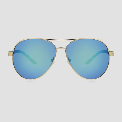 Women's Aviator Sunglasses with Mirrored Polarized Lenses - All in Motion™ Gold