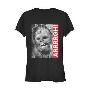 Juniors Womens Star Wars Chewie Arrrrgh Poster T-Shirt - 1 of 3