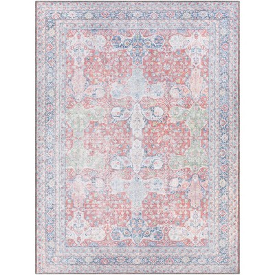 Alanya Traditional Machine Washable Rug Red - Artistic Weavers