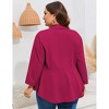 Coolmee Women's Plus Size Blazers Casual Open Front Work Office Jackets Blazer with Pockets - 3 of 4