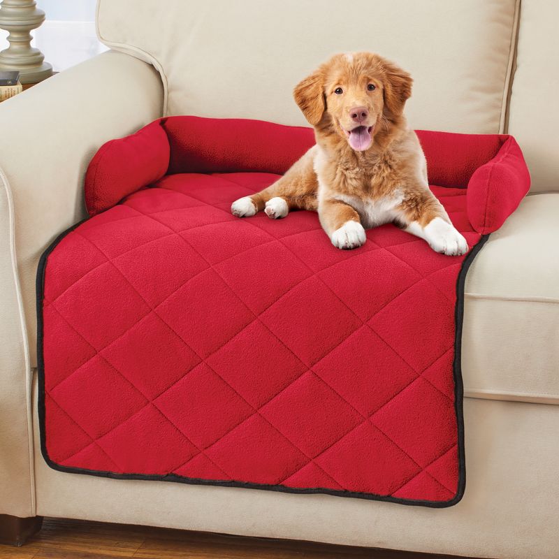 Collections Etc Soft Bolster Pet Bed Protective Couch Cover, 2 of 4