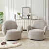 APRILSOUL Swivel Accent Chair for Living Room, Metal Frame, High-Quality Fabric, Compact and Space-Saving - 2 of 4