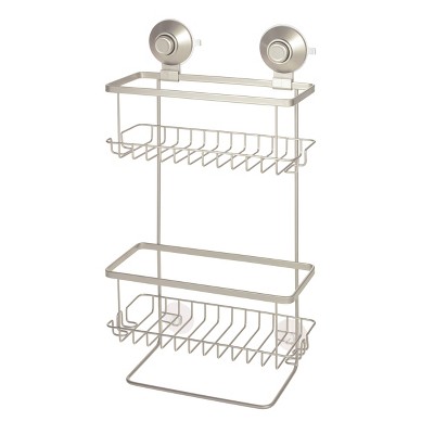 iDesign Everett Wide Shower Caddy Silver