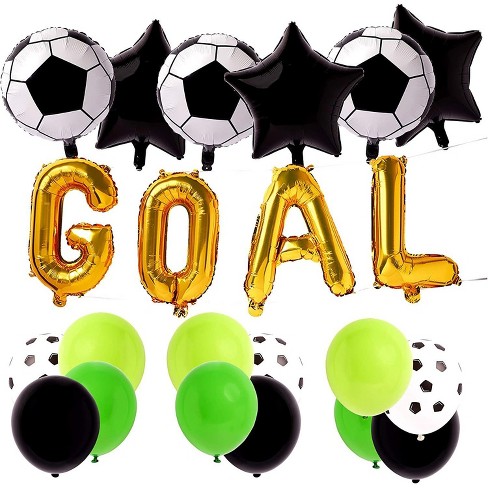 Blue Panda 46 Pack Soccer Ball Party Balloons For Sports Themed Birthday Supplies Decorations Goal Target