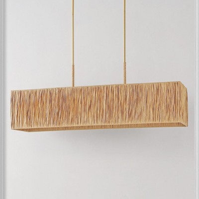 Amangiri Natural and Gold 5-Light LED Pendant with Brass Accents