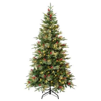 National Tree Company First Traditions 6' Pre-Lit LED Virginia Pine Artificial Christmas Tree White Lights
