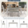 CENGHU Rustic Style 6-Piece Dining Room Table Set with 4 Ergonomic Designed Chairs & a Bench, Dining Table Set for 6 - 4 of 4