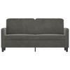 vidaXL 2-Seater Velvet Sofa – Modern Design – Dark Gray – Comfortable Padded Seats and Back Pillows – Easy Assembly - 2 of 4
