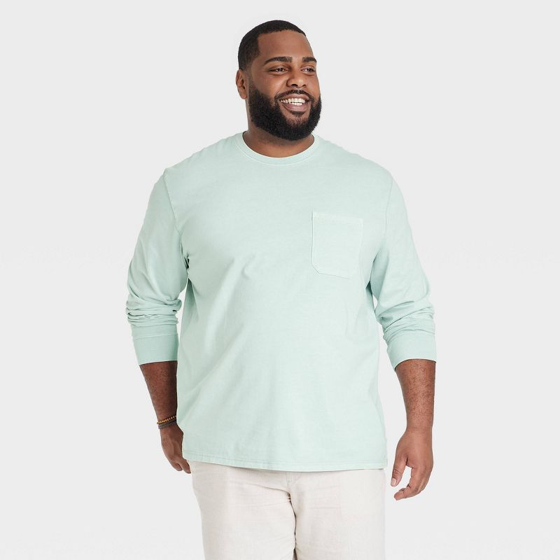 Men's Long Sleeve Crewneck T-Shirt - Goodfellow & Co™, 1 of 4