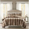 Lyngins 4-Piece Faux Fur Full/Queen Comforter Set, Ultra-Soft Bedding Set with Shams & Decorative Pillow, Oeko-Tex Certified Quilt Bedding Set - 3 of 4