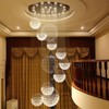 Siljoy High Ceiling Crystal Staircase Chandelier, Modern Flush Mount Pendant Light Fixture for Entrance Foyer High Ceiling - 2 of 4
