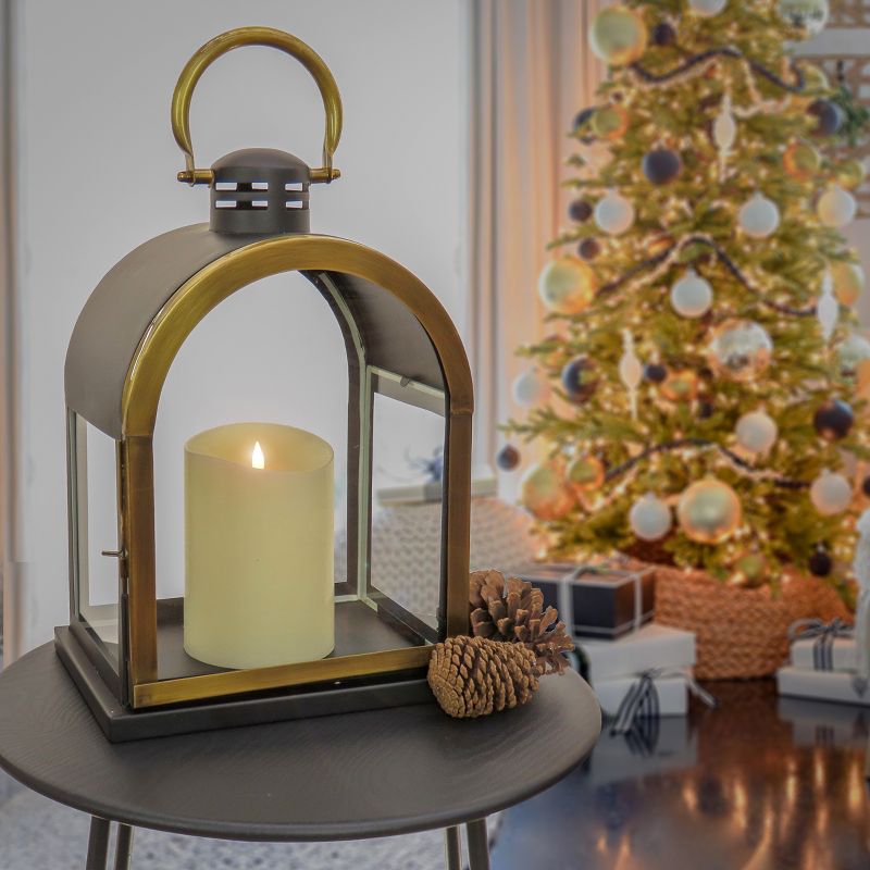 18" HGTV Dome Lantern Black and Gold - National Tree Company, 2 of 6