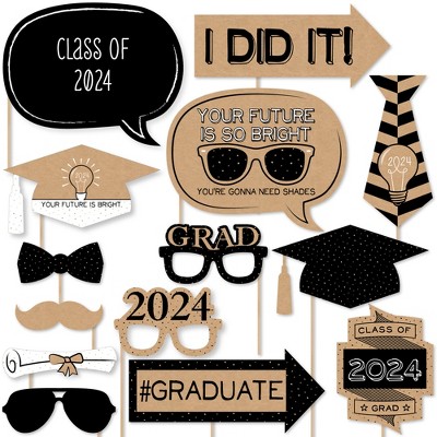 Big Dot Of Happiness Bright Future - 2024 Graduation Photo Booth Props ...